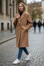 Cappotto Lungo Beige In