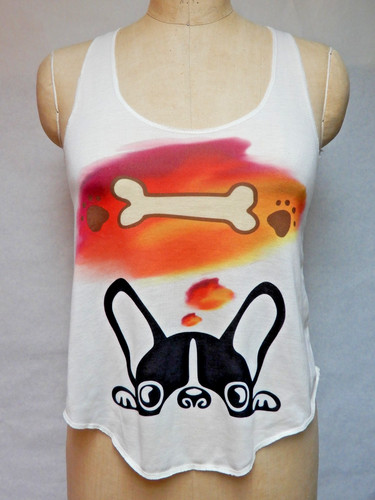 Canotta donna francese - , bulldog