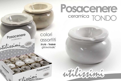Posacenere tondo ceramica
