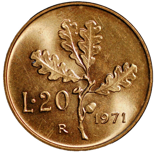 Italy lire 1971 - italy, 20
