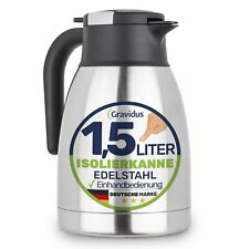 Acciaio Inox Caraffa Termica 1,5 Litri Con Einhandbedienung