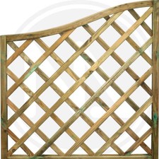 PANNELLO GRIGLIATO IN LEGNO IMPREGNATO ONDA PICCOLO CM. 90X90 PEZZI 2