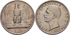 Italia 5 lire 1927 Vittorio