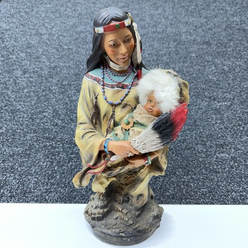 Statua resina madre bambino - madre,
