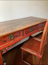 Scrivania/Scrittoio Cinese Laccato