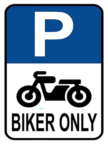 Holzschild 30x40 biker only - holzschild,