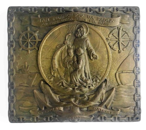 Targa bronzo san francesco - san,