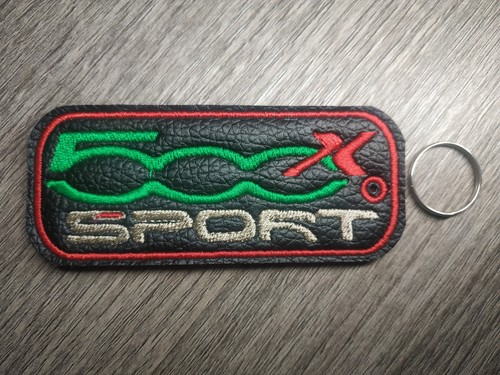 Portachiavi ricamato fiat 500x - portachiavi,