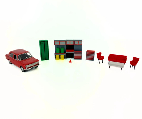 Set mobili garage - , diorama