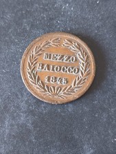 Stato Pontificio - Gregorio XVI - Moneta 1/2 Baiocco 1845