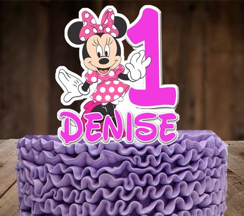 Cake topper minnie mouse rosa - minnie,