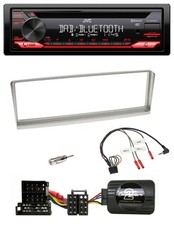 JVC CD DAB USB Bluetooth volante autoradio per Alfa Romeo 156 2002-2003 argento