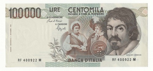 100000 lire caravaggio - caravaggio,