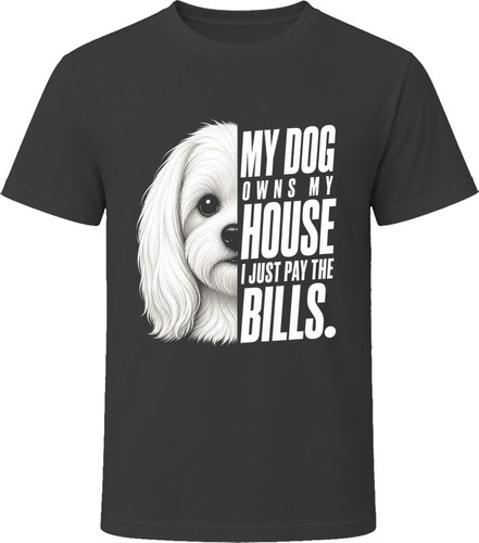 Maglietta dog owns house - dog,