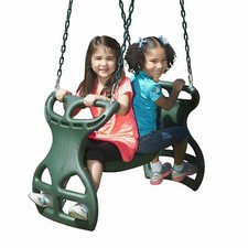 Altalena aliante doppia corsa back to back bambini bambino plastisol catene rivestite plastica