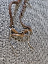 Poggiatesta in pelle con fascia per sopracciglia Circle Y con punta