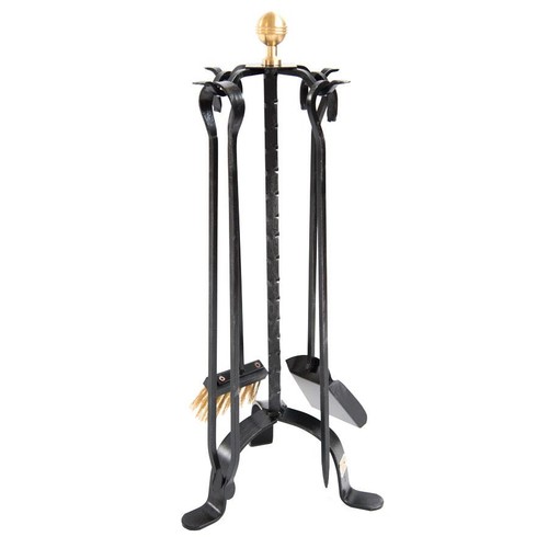 Set attrezzi camino - set, martellato