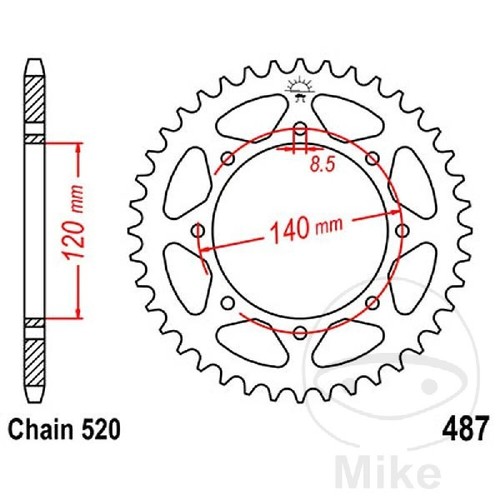 Jtr487 corona 47 denti - jt,