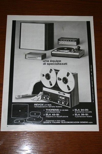Ba8 1972 revox stereo fi - stereo,