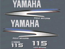 Adesivi calandra motore marino fuoribordo Yamaha 115 cv F115 gommone barca