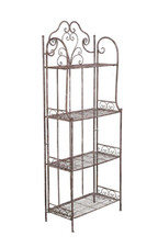 BISCOTTINI Etagere Ferro Battuto Scaffale Portavasi Balcone Libreria 4 Ripiani
