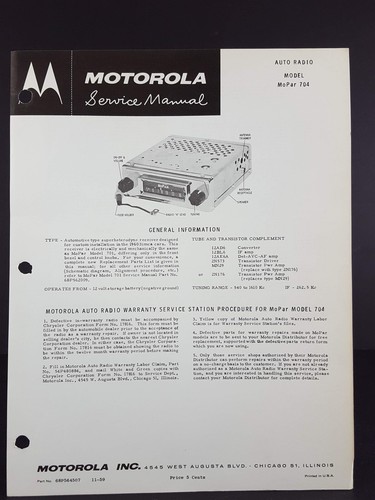 Motorola 1960 simca - motorola,