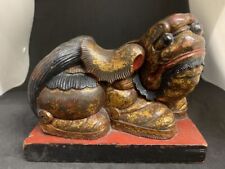 Cane di Pho in legno intagliato laccato Cina epoca XIX secolo