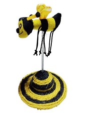 Gioco ape per gatti tiragraffi giochi gatto con molla giallo e nero tira graffi