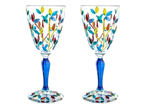 Coppia murano vino occhiali - murano,