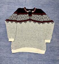 maglione vintage 100% pura lana Shetland pullover invernale  taglia L