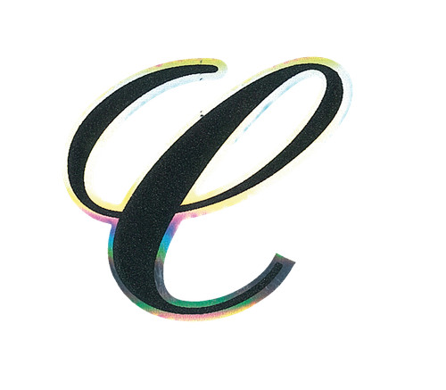 Lettera adesiva olografica - lettera, "c"