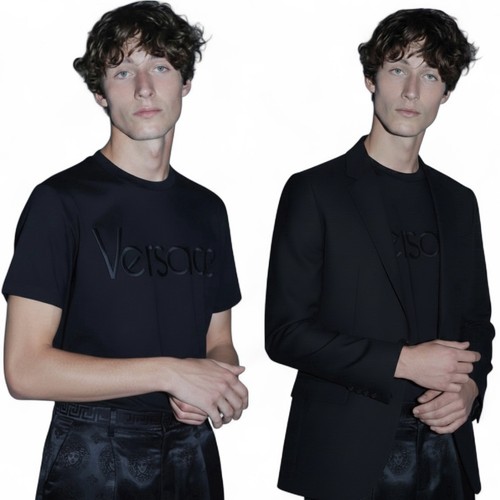 Shirt versace nera - t-shirt,