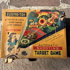 ELECTRO TOY AUTOMATIC SHOOTING TARGET GAME MADE IN JAPAN TIN LATTA RARISSIMO