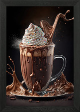 caffè latte con cornice wall