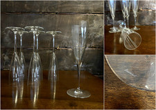 SET 6 BICCHIERI FLUTE A CHAMPAGNE Dom Perignon CRISTALLO Baccarat 23,3 cm/h '900