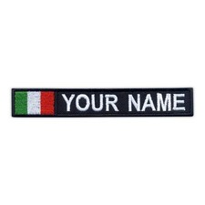 Name Patch with flag of Italy Patch/Badge Embroidered