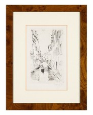 GIUSEPPE MITI-ZANETTI (1859-1929) INCISIONE ACQUAFORTE Puntasecca , Rio Venezia