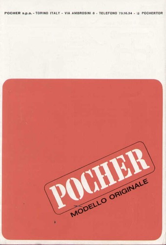 Catalogo pocher 1969 - catalogo, modelli