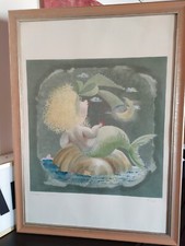 Nicola Vietti La sirenetta stampa ritoccata a mano firmata