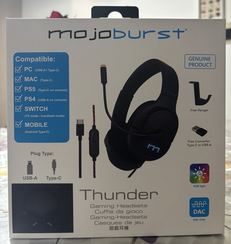 Cuffie gaming mojoburst nuove - cuffie,