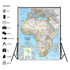 120*90cm Mappe Africa (1990) Paese Geografia Sfondo Decorazione Casa (Vinile)