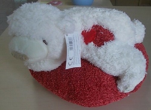 Peluche orso bianco - bianco, su