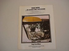 advertising Pubblicità 1972 MOTO TRIUMPH BONNEVILLE 650
