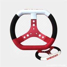 SWRD Wright W019D Volante 320mm Nero/Rosso Scamosciato Go Kart Racing