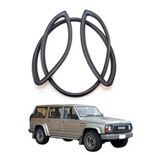 Guarnizione Striscia Meteo Parabrezza FR con Modanatura Adatto Nissan Patrol Safari Y60 GQ Wagon