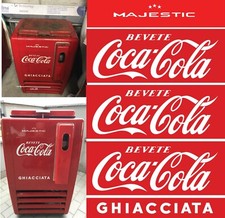 ADESIVI LOGO COCA COLA per FRIGO Piccolo-SET RESTORING OLD FRIDGE STICKER