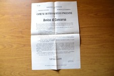 ANTICO AVVISO CONCORSO FRASSINELLE POLESINE MEDICINA CHIRURGIA OSTETRICIA 1875