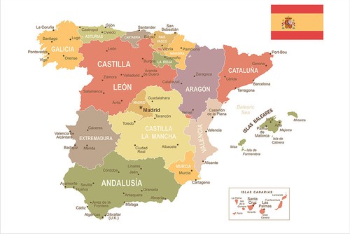 Mappa della spagna - a2,