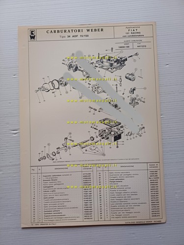 Weber carburatore adf - carburatore, 34