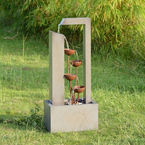Steel cups tiered metal water - tiered,